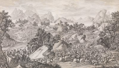 De Slag bij Qos-qulaq, 1774 door Benoit Louis Prevost