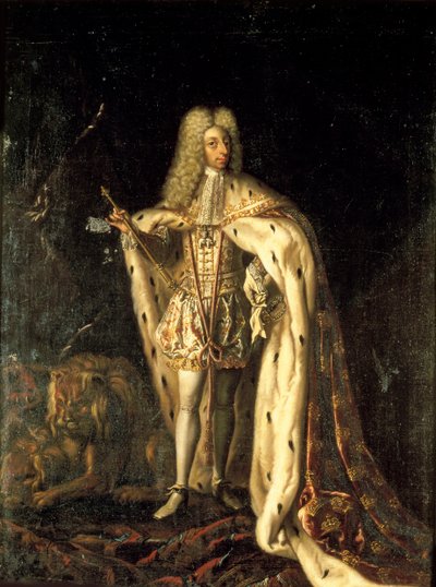 Koning Frederik IV van Denemarken en Noorwegen 1671-1730, ca. 1700 door Benoît Le Coffre