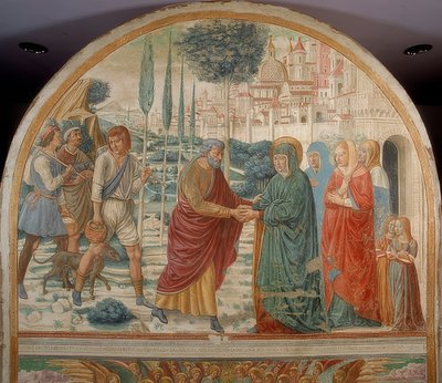 Ontmoeting bij de Gouden Poort door Benozzo Gozzoli