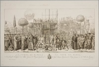 De Toren van Babel door Benozzo di Lese di Sandro (and followers) Gozzoli
