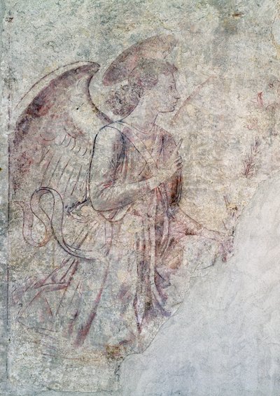 Engel van de Aankondiging (detail) door Benozzo di Lese di Sandro Gozzoli