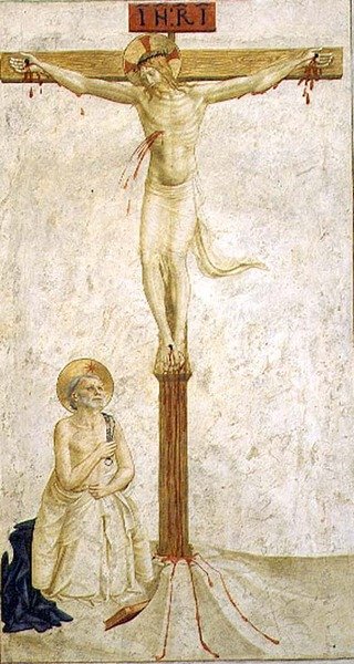 Kruisiging met St. Dominic door Benozzo di Lese di Sandro Gozzoli