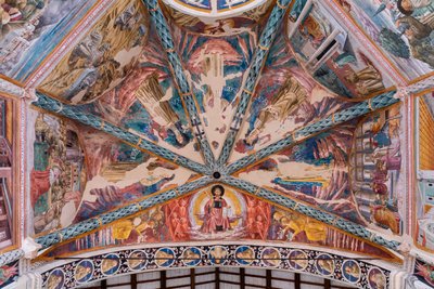 Leven van St. Franciscus, in het gewelf van de centrale apsis door Benozzo di Lese di Sandro Gozzoli
