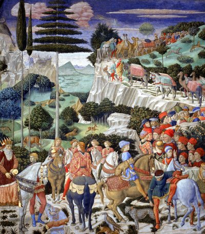 Processie van de oudste koning, 1459-60 door Benozzo di Lese di Sandro Gozzoli