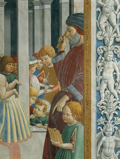 Verhalen van St. Augustinus: Leraar en leerlingen door Benozzo di Lese di Sandro Gozzoli