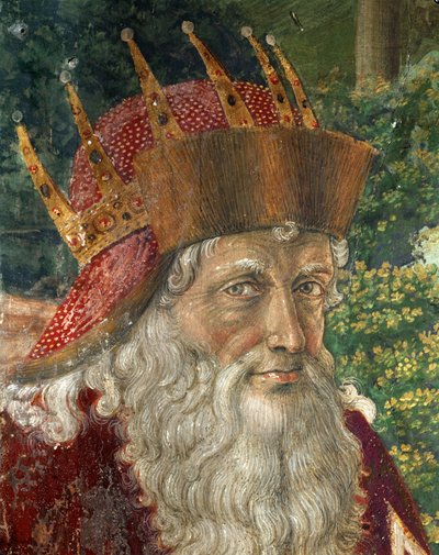 De aanbidding van de Wijzen (fresco) door Benozzo di Lese di Sandro Gozzoli