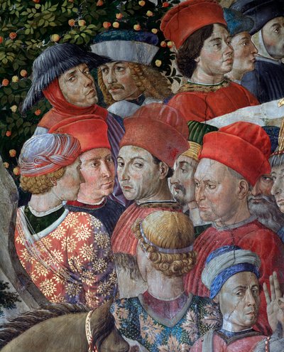 De reis van de Wijzen (detail) door Benozzo di Lese di Sandro Gozzoli