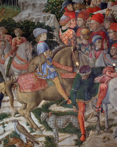 De Reis van de Wijzen (detail) door Benozzo di Lese di Sandro Gozzoli
