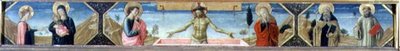 Het mystieke huwelijk van St. Catharina, de verrezen Christus en St. Antonius Abt en St. Benedictus door Benozzo di Lese di Sandro Gozzoli