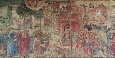 De toren van Babel, 1468-84 door Benozzo di Lese di Sandro Gozzoli