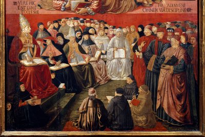 De triomf van Sint Thomas van Aquino (detail) door Benozzo di Lese di Sandro Gozzoli