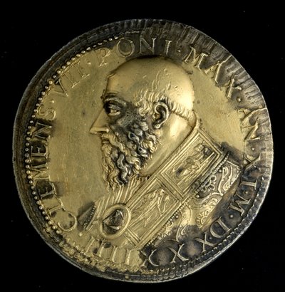 Medallion met het Portret van Paus Clemens VII door Benvenuto Cellini