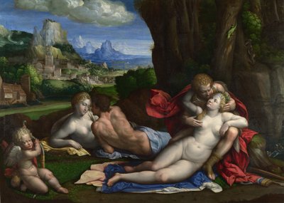 Een Allegorie van Liefde, c. 1527-1530 door Benvenuto Tisi da Garofalo