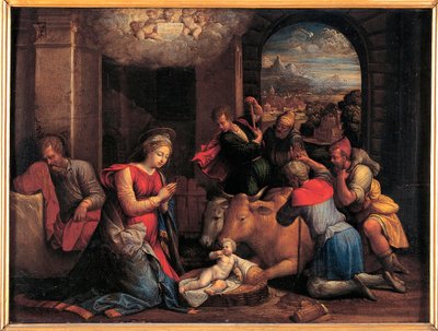 De aanbidding van de herders door Benvenuto Tisi da Garofalo