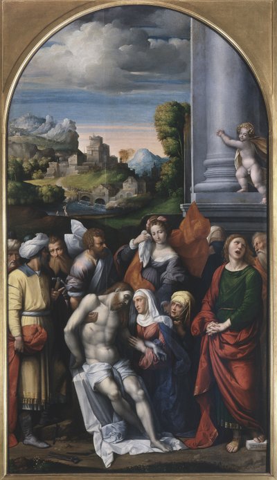 Rouw over de dode Christus door Benvenuto Tisi da Garofalo