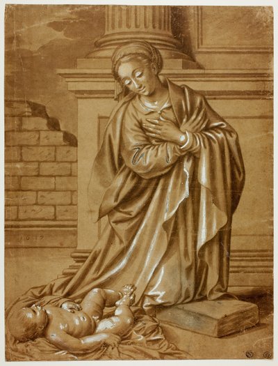Madonna en Kind door Benvenuto Tisi da Garofalo
