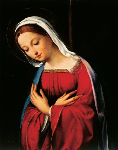 Madonna, (detail) door Benvenuto Tisi da Garofalo