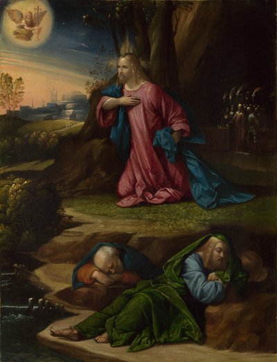 De doodsangst in de tuin, tussen 1520 en 1539 door Benvenuto Tisi da Garofalo