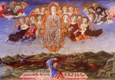 Predella van de Hemelvaart van de Maagd (detail) door Benvenuto di Giovanni