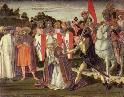 Het martelaarschap van St. Fabianus door Benvenuto di Giovanni