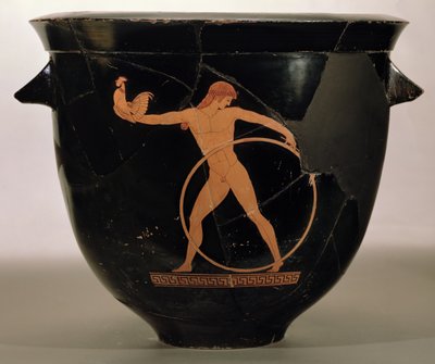 Attische roodfigurige klokkrater met Ganymedes, Grieks, ca. 500-480 v.Chr. door Berlin Painter