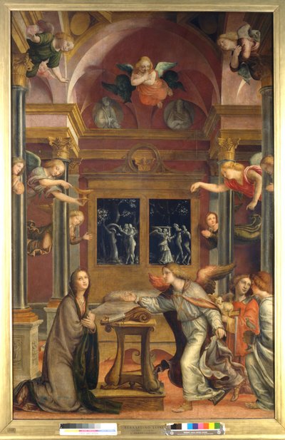 Aankondiging, c.1523 door Bernadino Zenale
