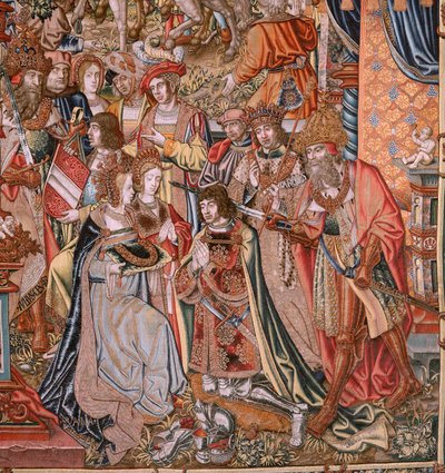 Adel (La Nobleza). Vierde wandtapijt in de serie. Ca 1550. door Bernaert van (circle of) Orley