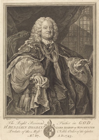 Bisschop Hoadly, 1743 door Bernard Baron