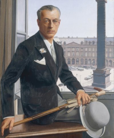 Zelfportret op de Place Vendôme door Bernard Boutet de Monvel