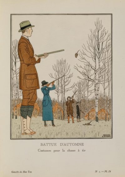 Herfstjacht Kostuums voor de Jacht door Bernard Boutet de Monvel