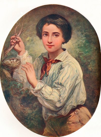 Jongen met Vogelnest, 1852 door Bernard Charles Chiapory