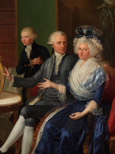 Detail van het portret van de familie Villers door Bernard Duvivier