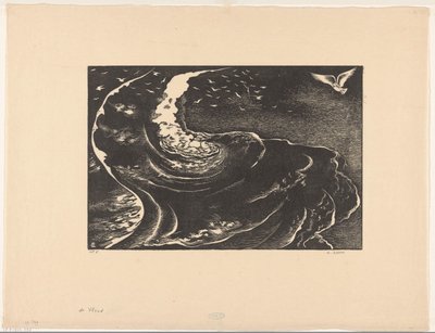 De vloed door Bernard Essers (signed by artist)