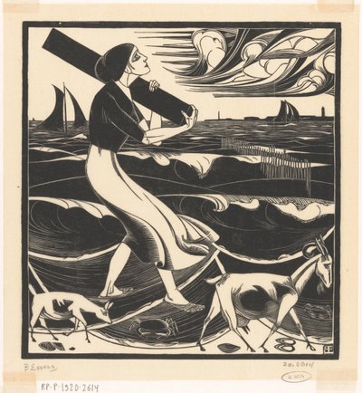 Strand door Bernard Essers (signed by artist)