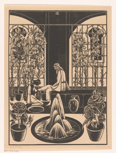 Voetwassing door Bernard Essers (signed by artist)