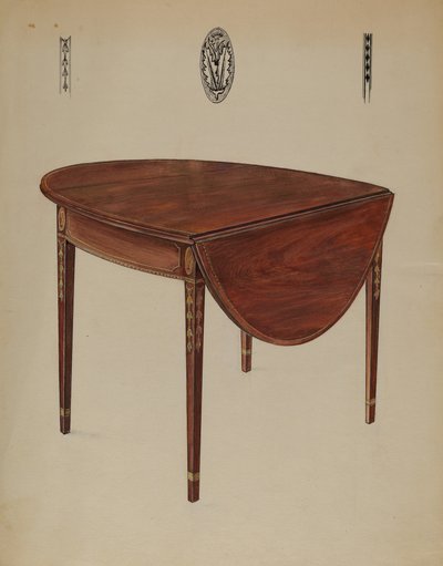 Pembroke Tafel (Klapblad) door Bernard Gussow