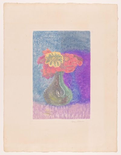 Vaas met bloemen door Bernard Klene (signed by artist)