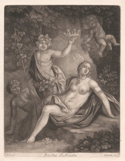 Bacchus en Ariadne door Bernard Lens