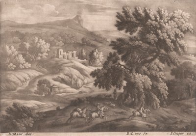 Landschap met Ruiter door Bernard Lens