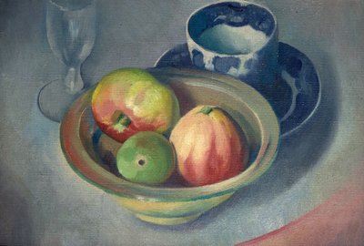 Stilleven met appels door Bernard Meninsky