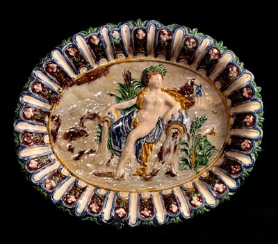 Allegorie van het water Keramiek in geglazuurd aardewerk door Bernard Palissy (1510-1589) door Bernard Palissy