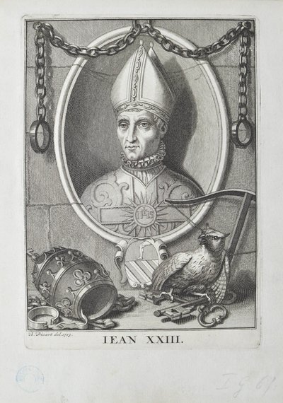 Antipaus Johannes XXIII Baldassare Cossa door Bernard Picart