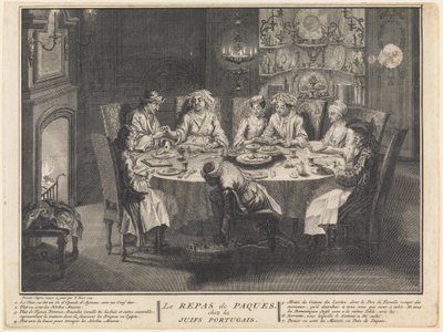 De viering van de Pesachmaaltijd door Bernard Picart
