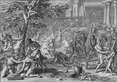 Festin a LHonneur du Soleil, de dag van de grote Ramy, 1723 door Bernard Picart