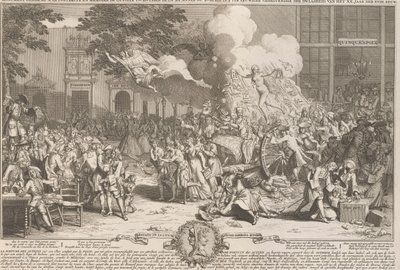 Monument ter herinnering aan de dwaasheid van het jaar 1720 door Bernard Picart