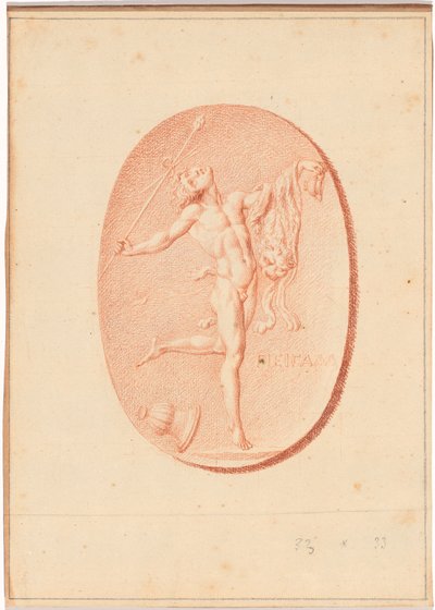 Een van zes cameeën met mythologische en klassieke onderwerpen door Bernard Picart