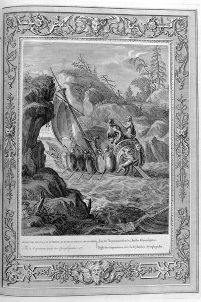 Doortocht van de Argonauten door de Symplegades, Hellespont, 1733 door Bernard Picart
