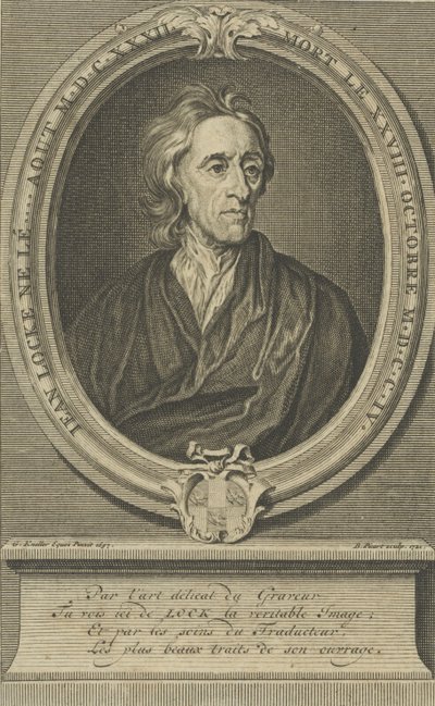 Portret van de arts en filosoof John Locke door Bernard Picart