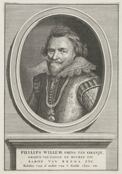 Portret van Filips Willem, prins van Oranje door Bernard Picart