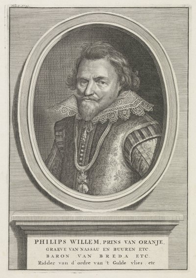 Portret van Filips Willem, prins van Oranje door Bernard Picart